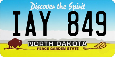 ND license plate IAY849