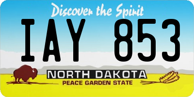 ND license plate IAY853