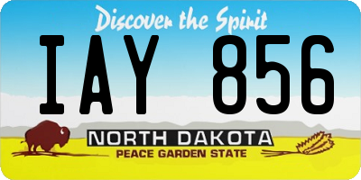 ND license plate IAY856
