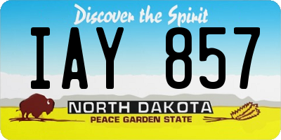 ND license plate IAY857