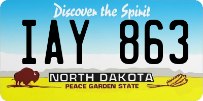 ND license plate IAY863