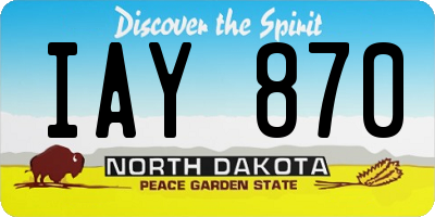 ND license plate IAY870