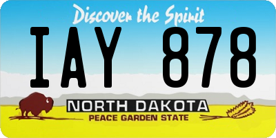 ND license plate IAY878