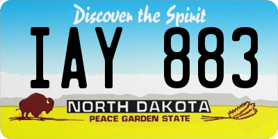 ND license plate IAY883