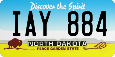 ND license plate IAY884