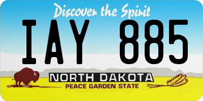 ND license plate IAY885