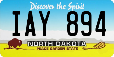 ND license plate IAY894