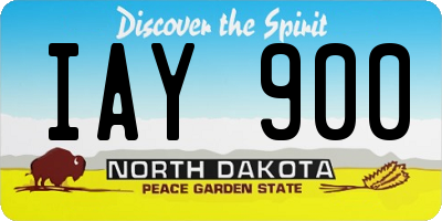 ND license plate IAY900