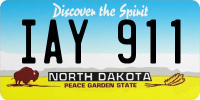 ND license plate IAY911