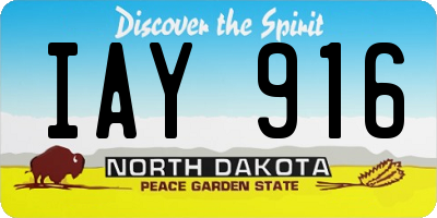 ND license plate IAY916