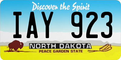 ND license plate IAY923