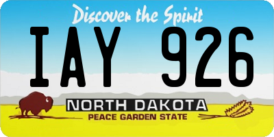 ND license plate IAY926