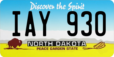 ND license plate IAY930