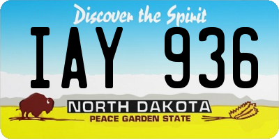 ND license plate IAY936