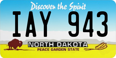 ND license plate IAY943