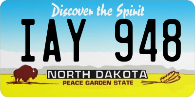 ND license plate IAY948