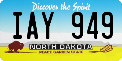 ND license plate IAY949
