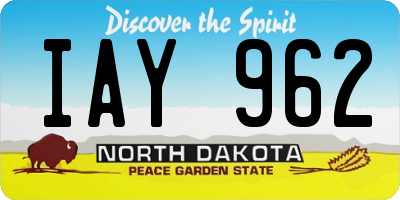 ND license plate IAY962