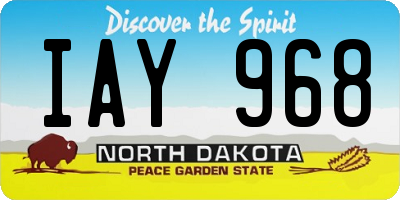 ND license plate IAY968