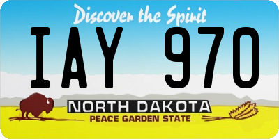 ND license plate IAY970