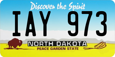 ND license plate IAY973