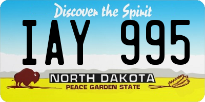 ND license plate IAY995