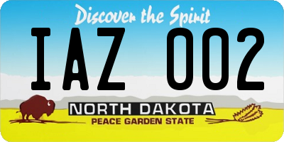 ND license plate IAZ002