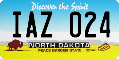 ND license plate IAZ024