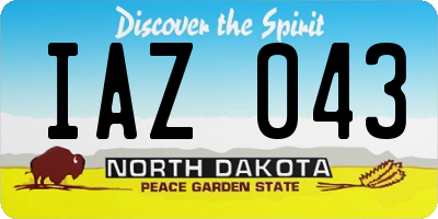 ND license plate IAZ043