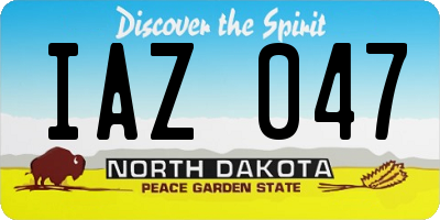 ND license plate IAZ047