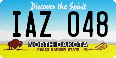 ND license plate IAZ048