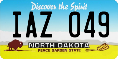 ND license plate IAZ049