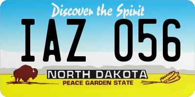 ND license plate IAZ056