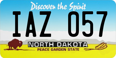 ND license plate IAZ057