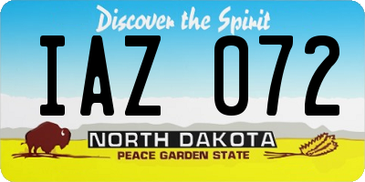 ND license plate IAZ072