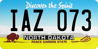 ND license plate IAZ073