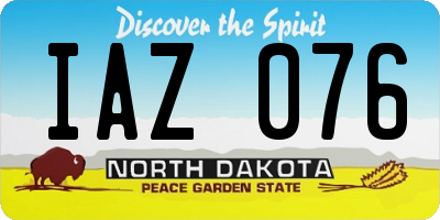ND license plate IAZ076