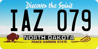 ND license plate IAZ079