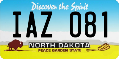 ND license plate IAZ081
