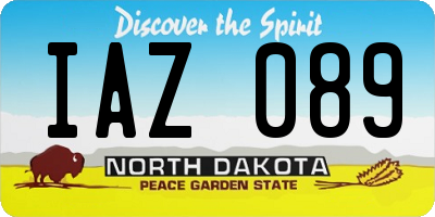 ND license plate IAZ089