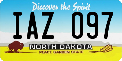 ND license plate IAZ097