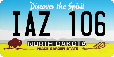 ND license plate IAZ106