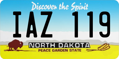 ND license plate IAZ119