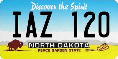 ND license plate IAZ120