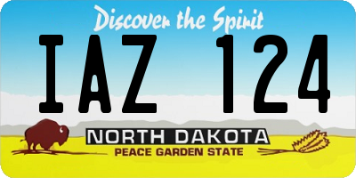 ND license plate IAZ124
