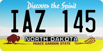 ND license plate IAZ145
