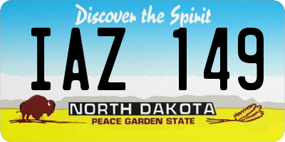 ND license plate IAZ149