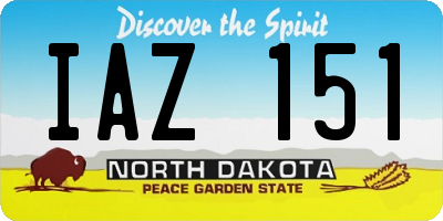 ND license plate IAZ151