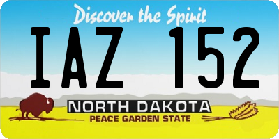 ND license plate IAZ152