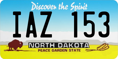 ND license plate IAZ153